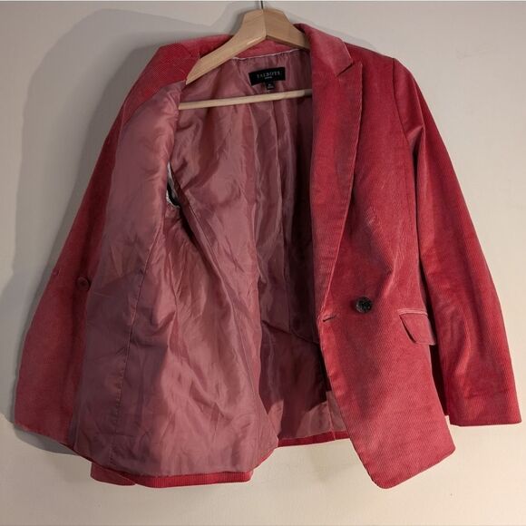 Soft Pink Cotton Corduroy Blazer Size 6 petite - Picture 7 of 12